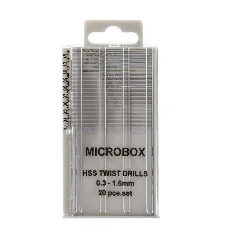 Shesto : 20 Pce Microbox Drill Set : (0.3 - 1.6mm)