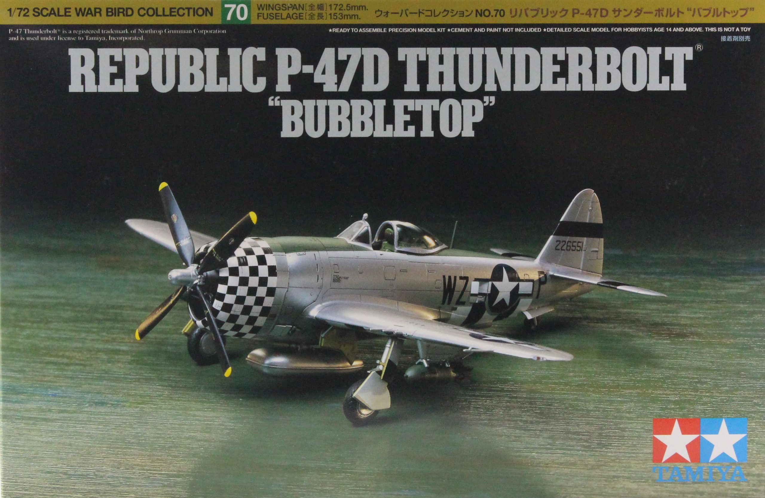 1/72 War Bird Collection No.70 Republic P-47D Thunderbolt® "Bubbletop" Item No: 60770