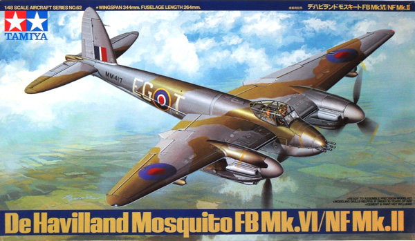 1/48 Aircraft Series No.62 de Havilland Mosquito FB Mk.VI/NF Mk.II Item No: 61062