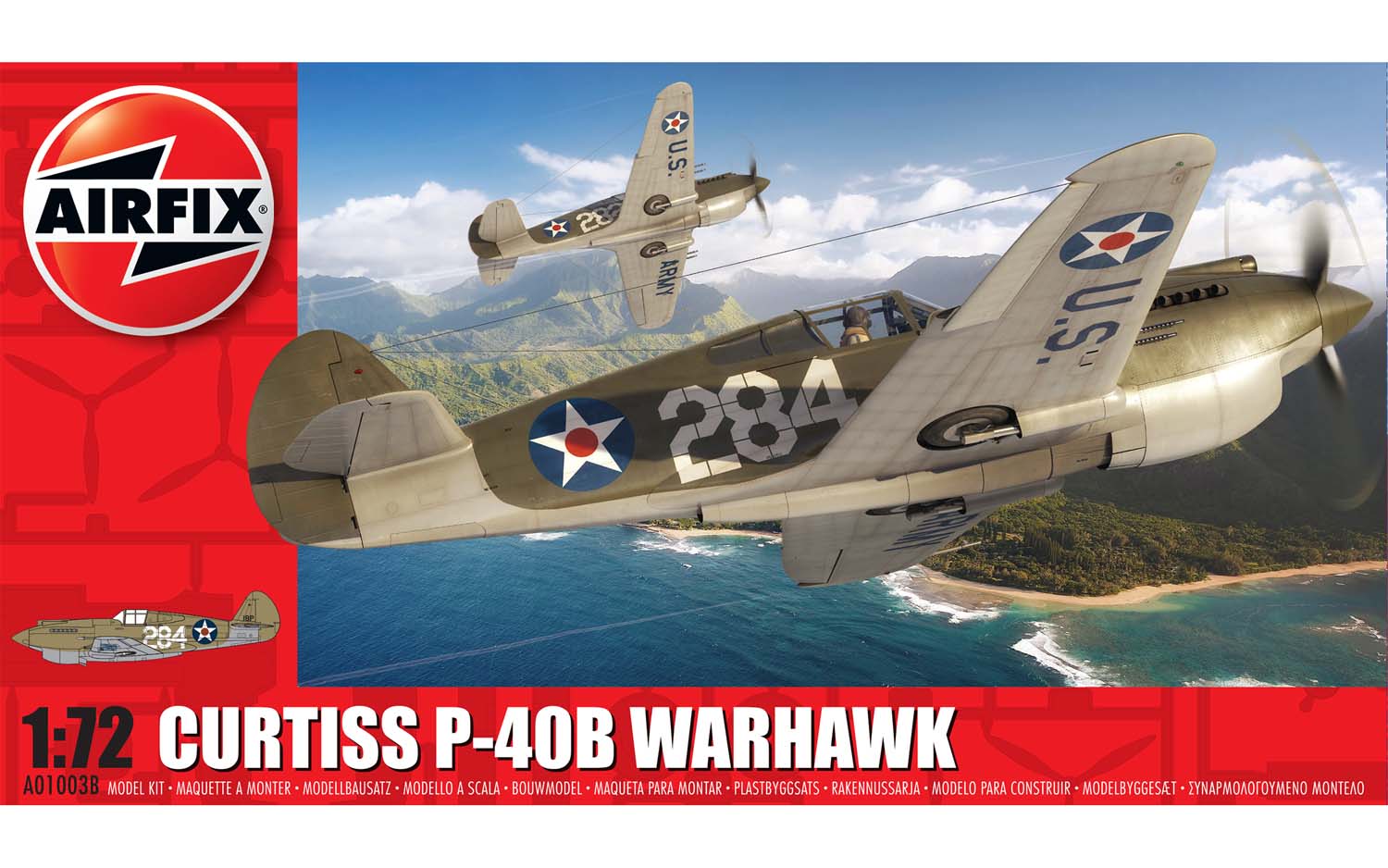 Airfix : Curtiss P-40B Warhawk : 1/72 Scale