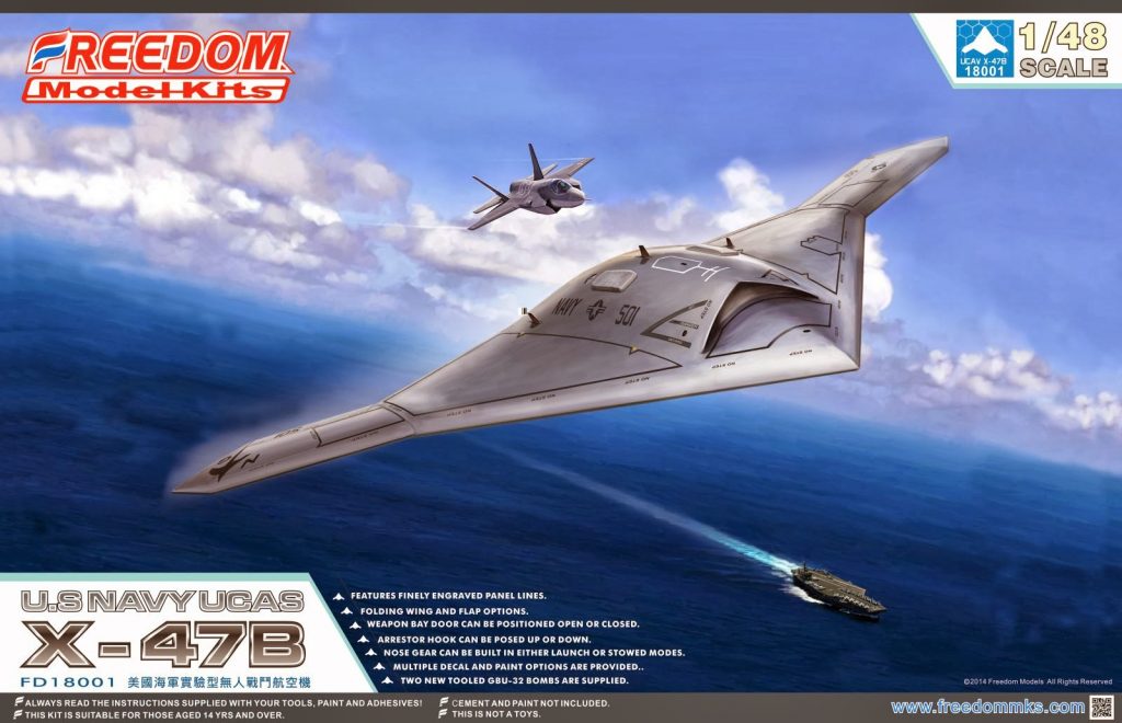 Freedom Model Kits : X-47B : 1/48 Scale Model : In Box Review