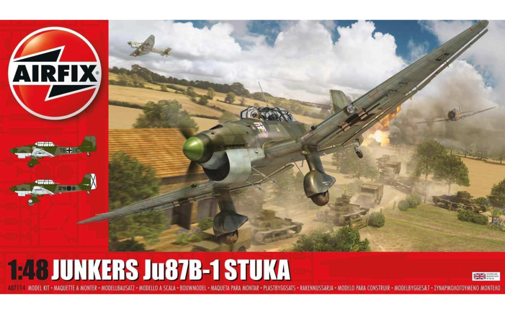 Airfix : Junkers Ju87B-1 Stuka : 1/48 Scale Model : In Box Review