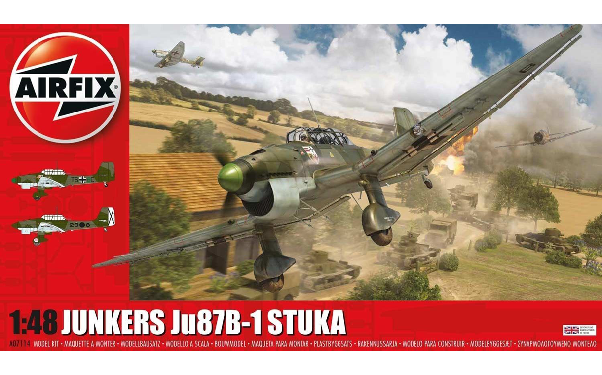 Airfix : Junkers Ju87B-1 Stuka : 1/48 Scale Model : In Box Review