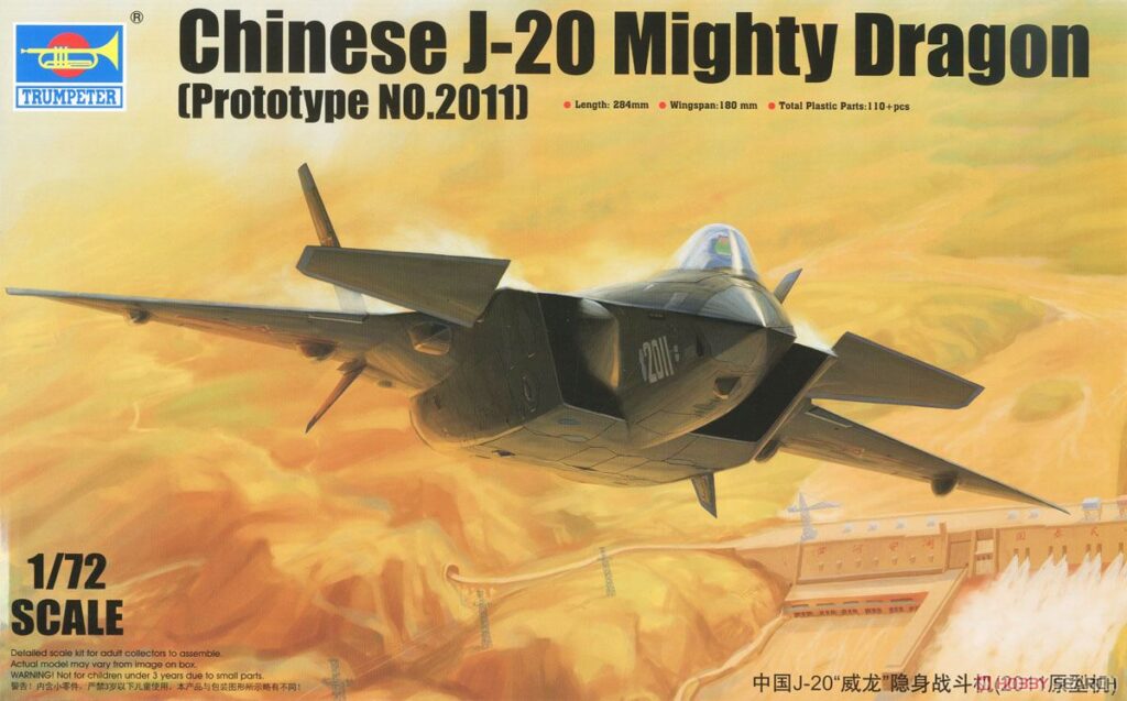 Trumpeter : J-20 Mighty Dragon : 1/72 Scale Model : In Box Review