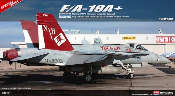 Academy : USMC F/A-18A+ Hornet : 1/32 Scale Model : In Box Review