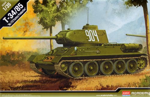 Academy : T-34/85 : 1/35 Scale Model : In Box Review