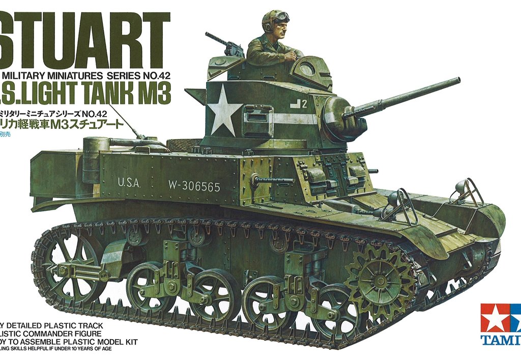 Tamiya : Stuart M3 Light Tank : 1/35 Scale Model : In Box Review