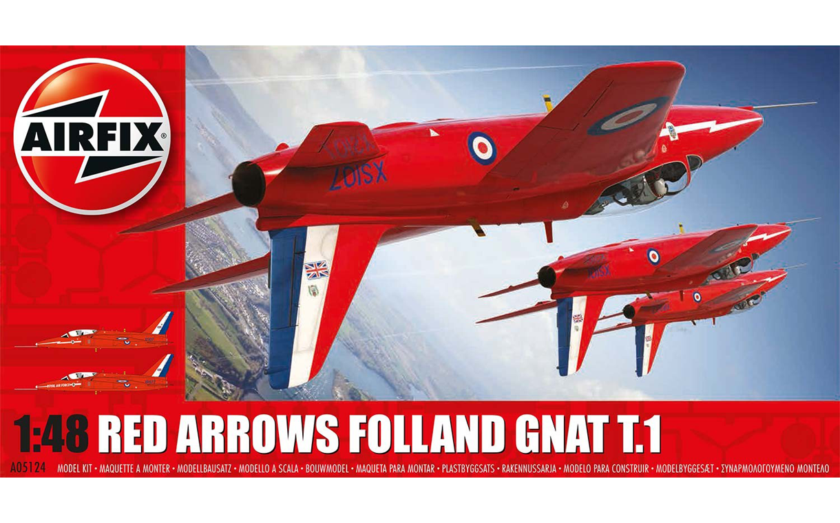 Airfix : Red Arrows Folland Gnat T.1 : 1/48 Scale Model : In Box Review