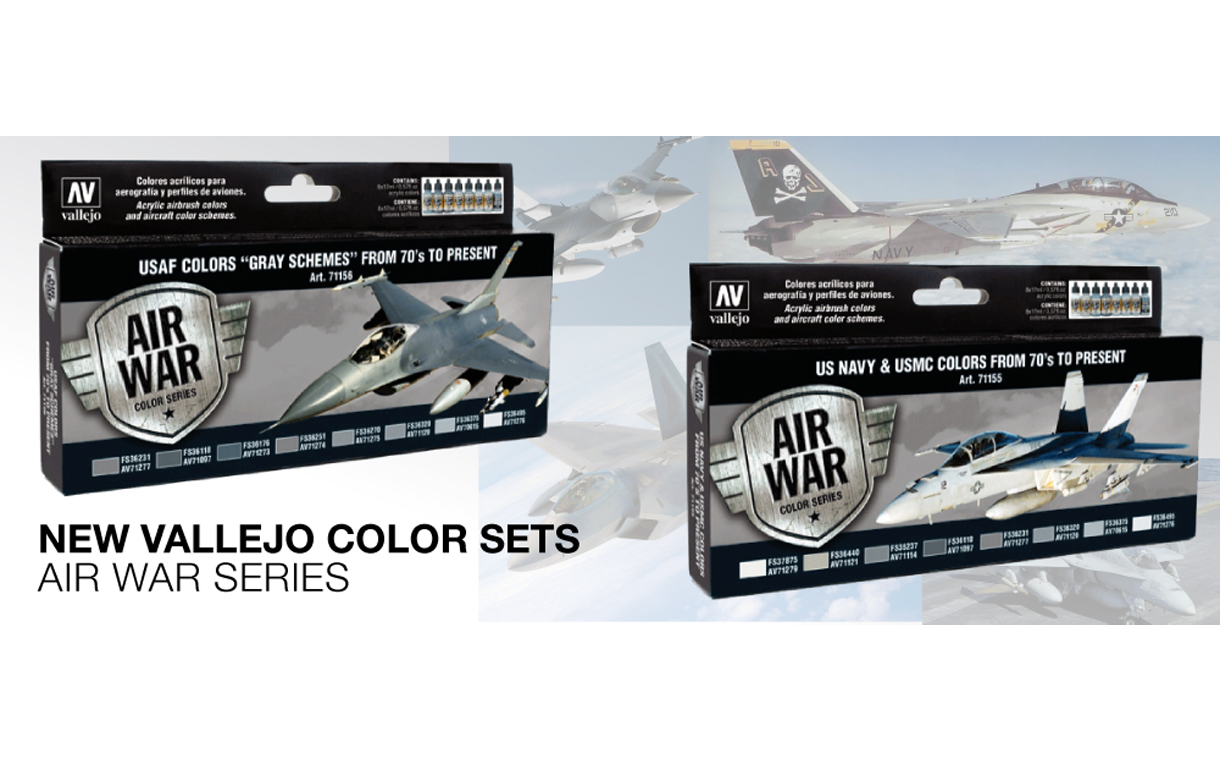 Vallejo : Air War USAF Colours "Grey Schemes" from 70's to Present : Paint Set : Product Review