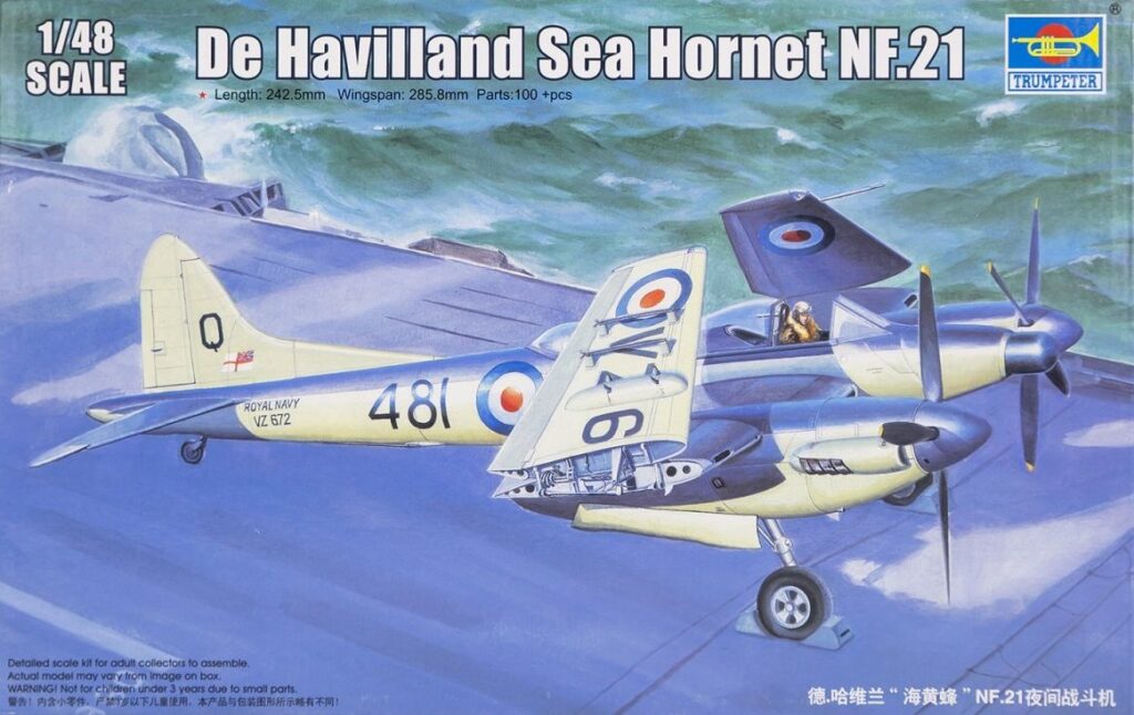 Trumpeter : De Havilland Sea Hornet NF.21 : 1/48 Scale Model : In Box Review