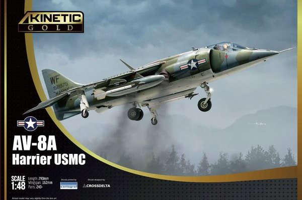 KINETIC 1/48 MCDONNELL-DOUGLAS AV-8A HARRIER USMC MODEL KIT