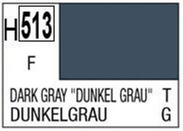Mr Hobby : H-513 Dark Gray "Dunkelgrau" WWII German Tanks : Aqueous Hobby Color : Acrylic