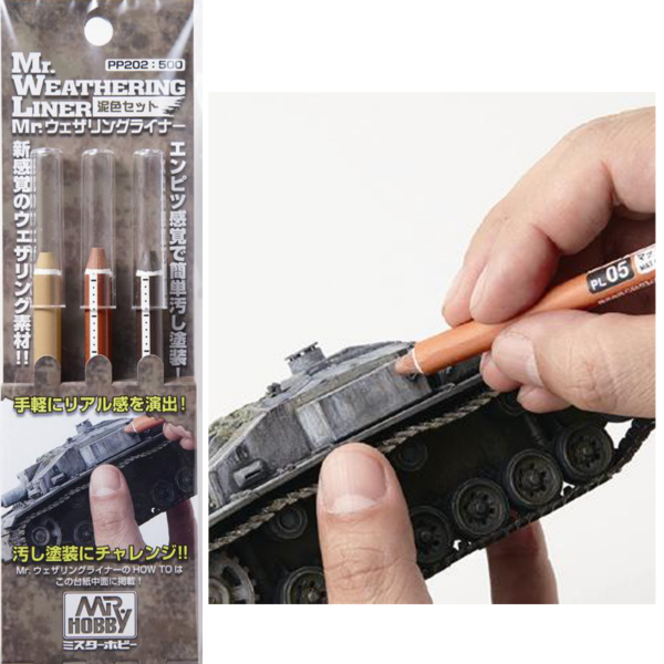 Mr Hobby : Weathering Liner Mud Colour Set