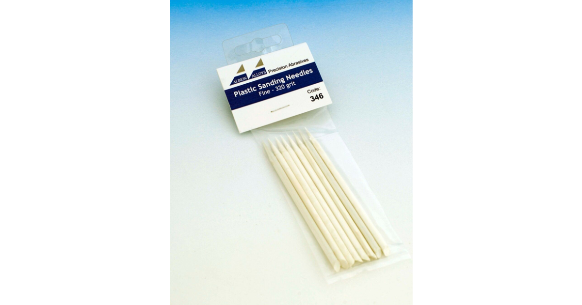 346 Albion Alloys Plastic Sanding Needles Fine 320 Grit 