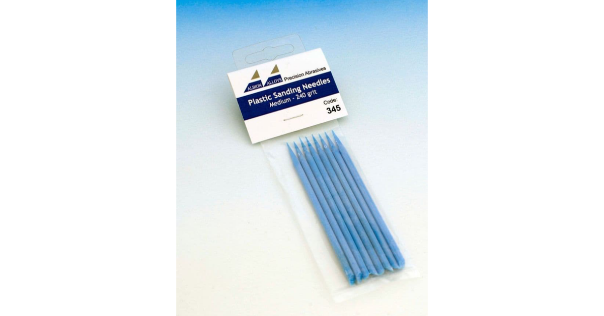 Albion Alloys 8 x Plastic Sanding Needles Medium Genessis Models