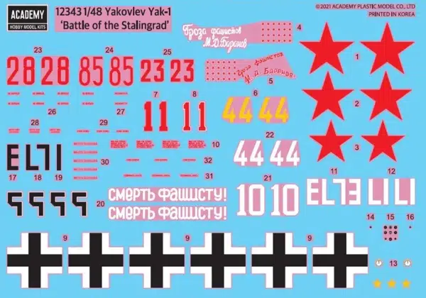 Academy : Yakovlev Yak-1 : Battle Of The Stalingrad : 1/48 Scale - Image 2