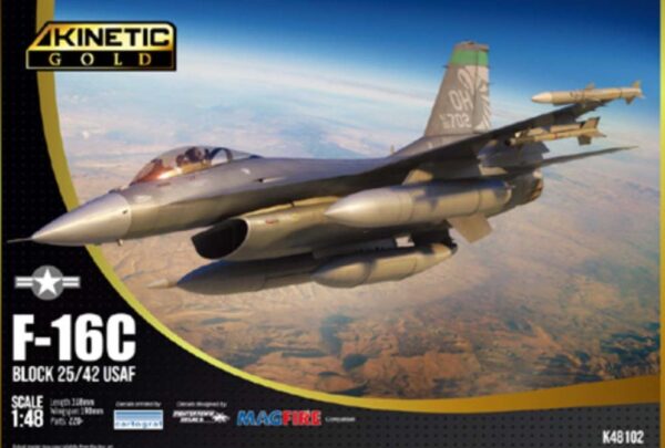 Kinetic Gold F-16C Block 25/42 USAF 48102 1:48 Model Kit