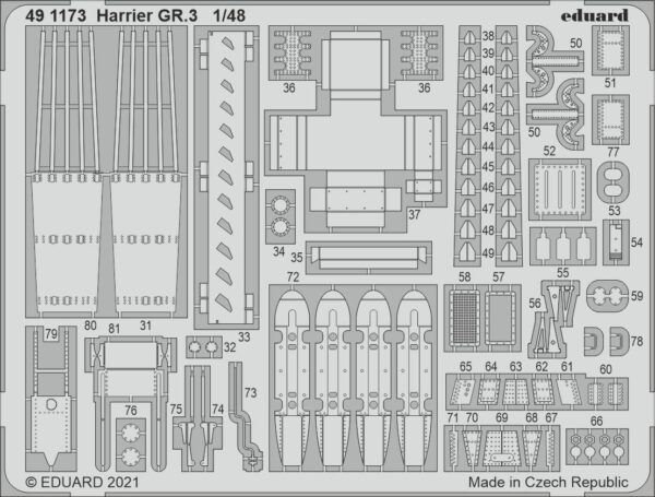 Eduard : Harrier GR.3 Photo-etch Set : 1/48 Scale - Image 2
