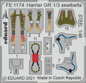 Harrier GR.1/3 seatbelts STEEL