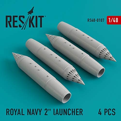 Reskit RS48-0107 - 1/48 – Royal Navy 2" Launcher (4 pcs) Aircraft Equipment