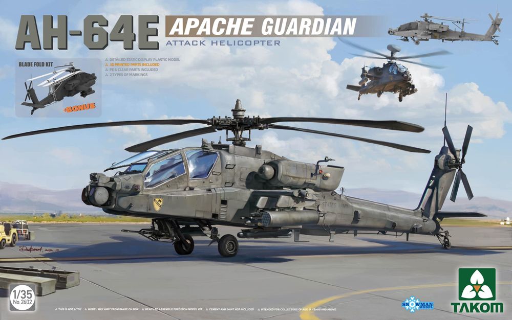 Takom 1/35 Boeing AH-64E Apache Guardian Attack Helicopter # 02602