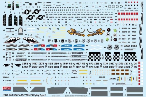 Academy : USAF A-10C "75th FS Flying Tigers" : 1/48 Scale - Image 7
